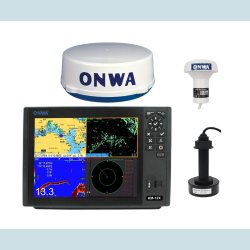 ONWA  KM-12XXP Plotter, multiskrm. med Ekkolod/AIS/Radar