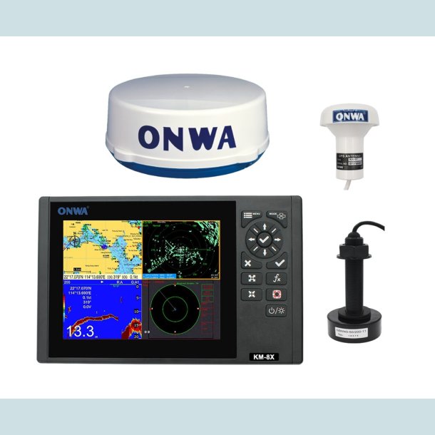 ONWA  KM-8XXX Plotter, multiskrm. Med Ekko/AIS/Radar