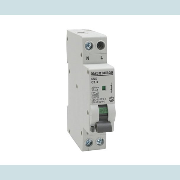 Kombirel, C-type,1P+N, 1 Modul, 13A