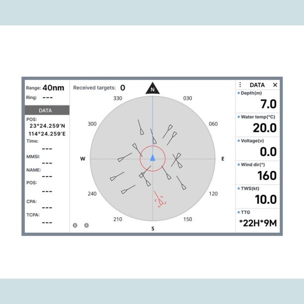 ONWA  7" Kort Plotter, Med AIS  KP-27A