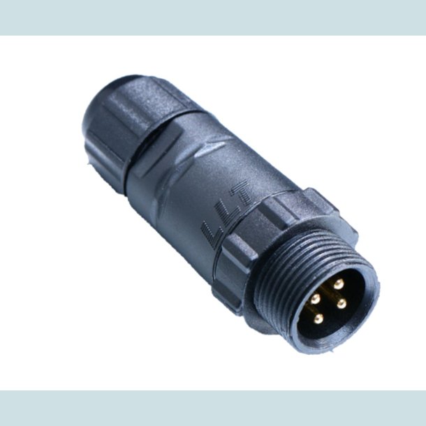 LLT 4 Pins stik, han, vandtt, IP68