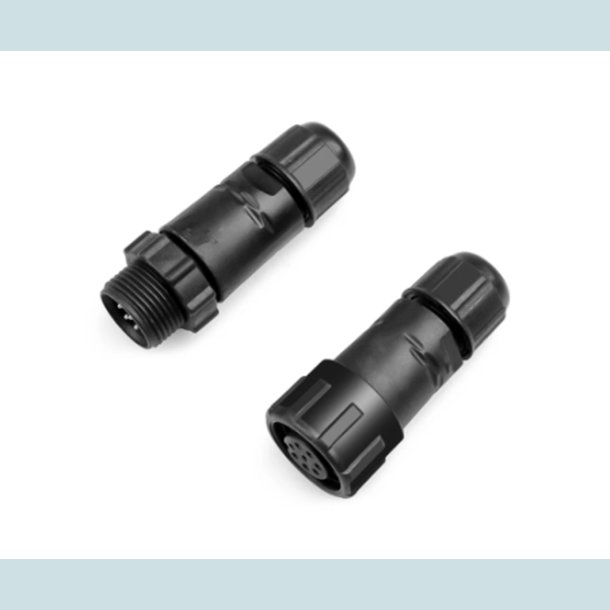 LLT 6 Pins stik, hun/han, vandtt, IP68