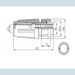 LTW 8 Pins stik, hun, vandtt, IP68