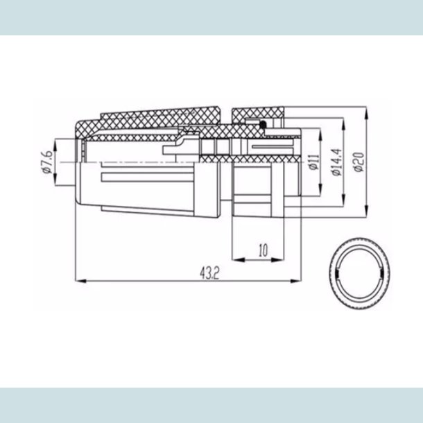 LTW 8 Pins stik, hun, vandtt, IP68