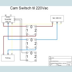 Drejeomskifter 3 pos. 1-0-2, Cam Switch