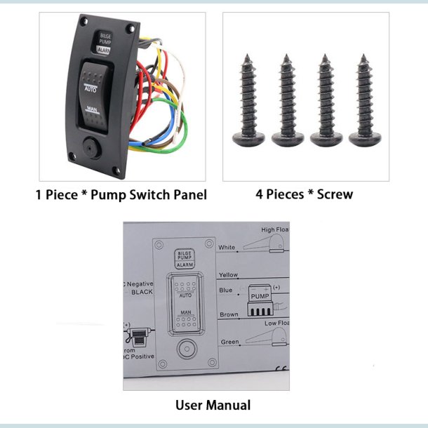 Kontakt Til Lnse Pumper  12/24V, med alarm