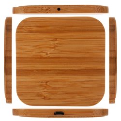 Qi - Trdls Oplader. Bambus