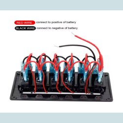 El Panel 12/24V  6 kontakter med sikringer