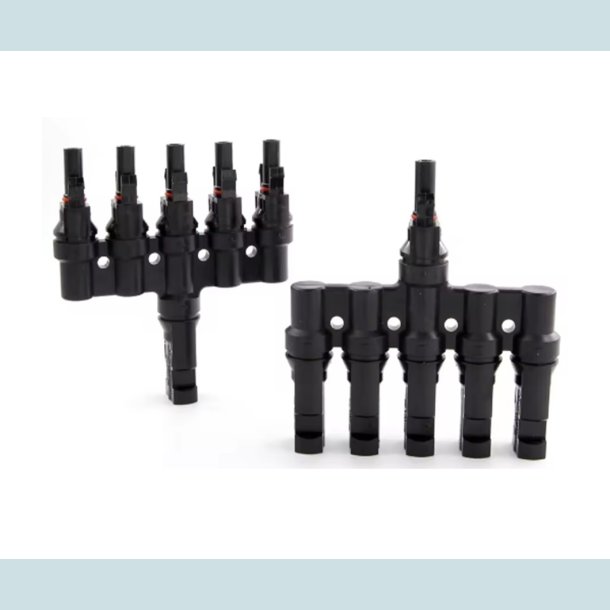 MC4 Solar adapter, 5 til 1   han/hun, vandtt, IP68  30A