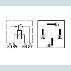 Rel, 4 Pin, 12V-80A,  Store stik, Vandtt