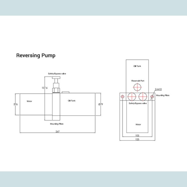 Hydraulik Pump For Autopilot, Revers Pump, 24V