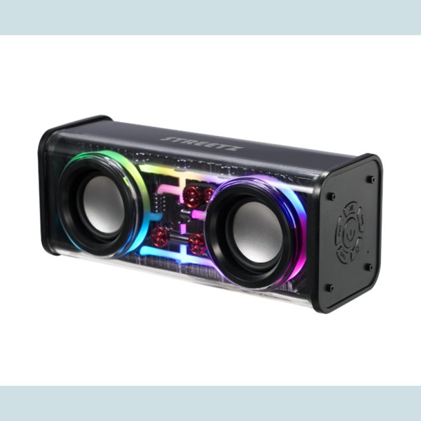Transparent bluetooth-hjttaler med TWS og LED-lyseffekter