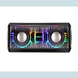 Transparent bluetooth-hjttaler med TWS og LED-lyseffekter