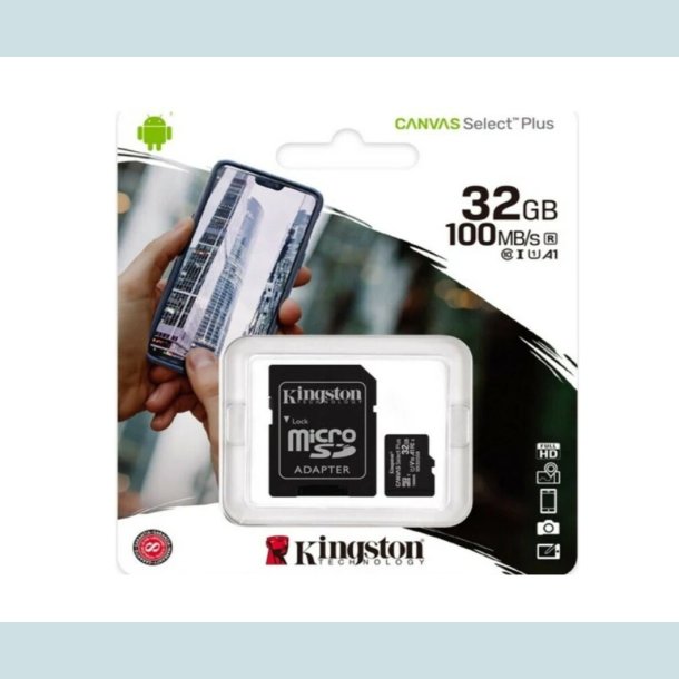 Kingston Micro-SD Kort 32GB -100 MB/s