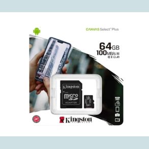 Kingston Micro-SD Kort 64GB - 100MB/s