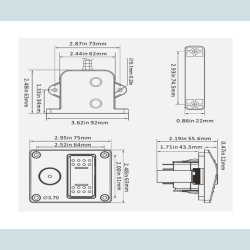 SeaFlo alarmkontrolsystem med 3-vejs kontakt 12V