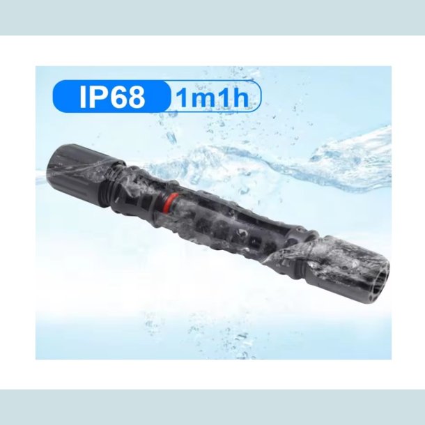 MC4 Solar stik, han/hun, vandtt, IP68  50A