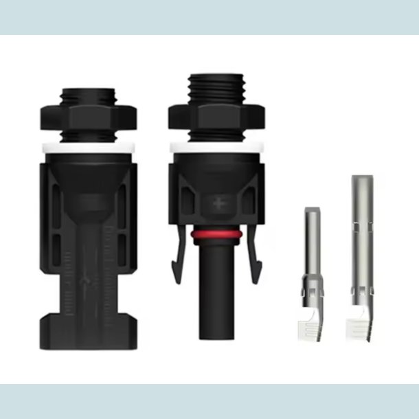 MC4 Solar stik, han/hun, vandtt, IP68 30A,Kabinet montering