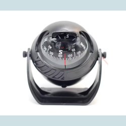 Kompas med lys, Sort, 12V