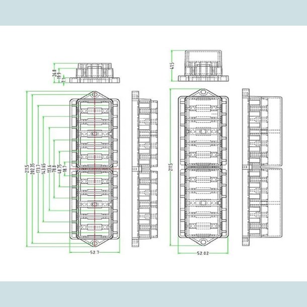 Sikrings Boks Til 12 Sikringer