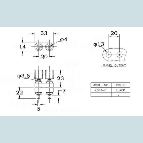 Banan Bsning, 4 mm. Dobbelt, Hun, Sort, Forgyldt
