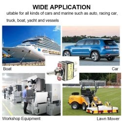 Vippe Kontakt, ON/OFF/ON. 6 Pins -  Toggle Switch