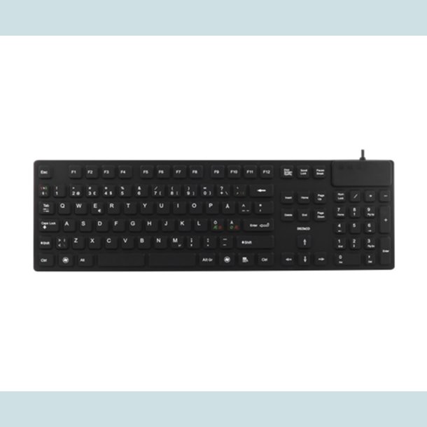DELTACO Vandtt tastatur, silikone, IP68, m
