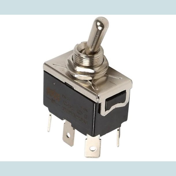 Vippe Kontakt, ON/OFF/ON. 6 Pins