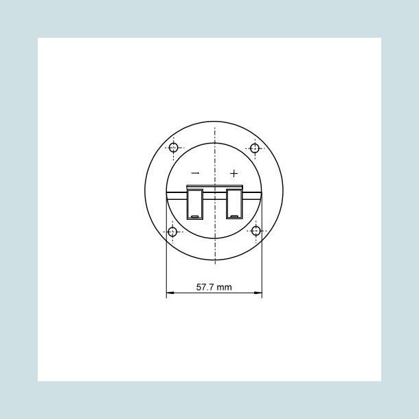 Hjttaler Klemmeterminal, Rund, 2 x Klemme