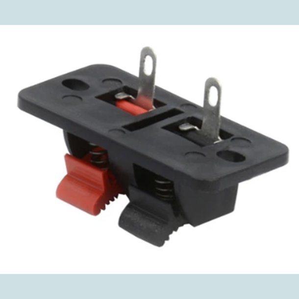 Klemmeterminal, Firkantet, 2 x Klemme