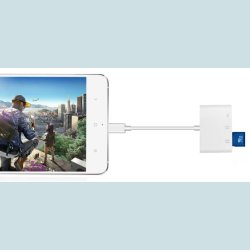 3 i1 USB C til SD/TF-kortlser/USB A  Hvid