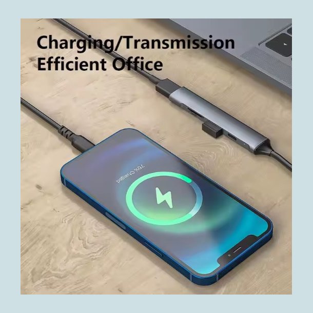 5 i1 USB C til SD/TF-kortlser/USB A  Gr