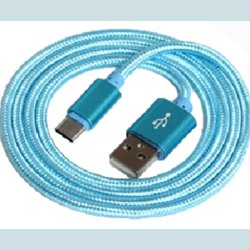 USB-C 2M. Bl. Flettet   USB A Hun til USB C.