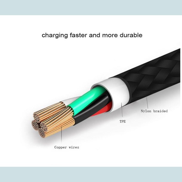 USB-C 3M. Bl. Flettet   USB A Hun til USB C.