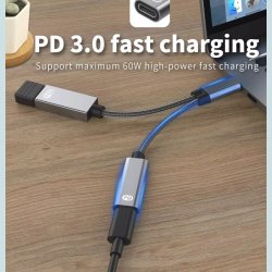 USB/3 i 1 kabel.  USB-C * USB-A