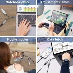 USB/3 i 1 kabel.  USB-C * USB-A