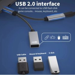 USB/3 i 1 kabel.  USB-C * USB-A