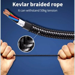 USB/3 i 1 kabel.  USB-C * USB-A