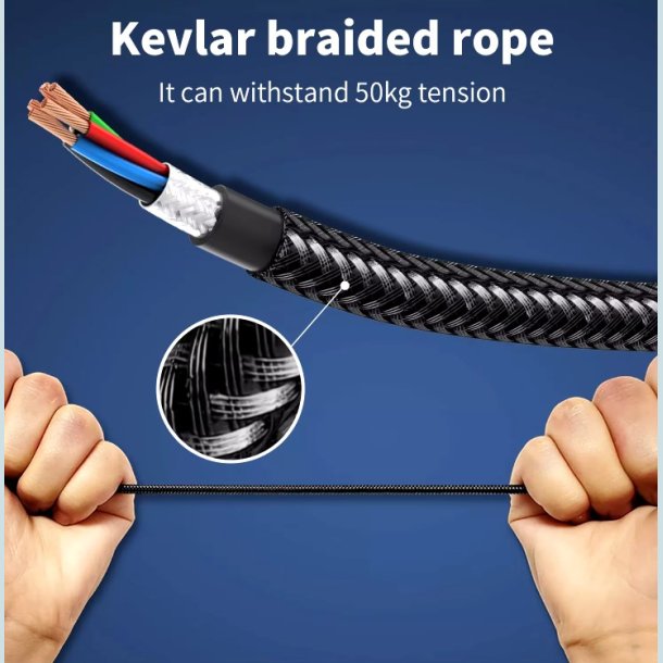 USB/3 i 1 kabel.  USB-C * USB-A