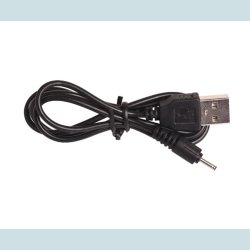 KK24USB A Han til DC 2.0 mm, Sort, 0.7 meter