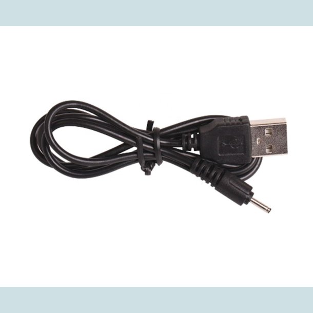 KK24USB A Han til DC 2.0 mm, Sort, 0.7 meter