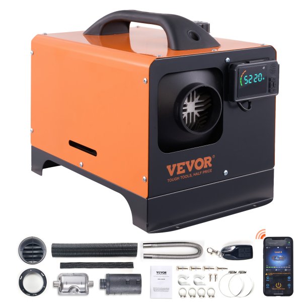 Vevor 8KW 12V Diesel-Luftvarmer Alt i en. M/ Bluetooth