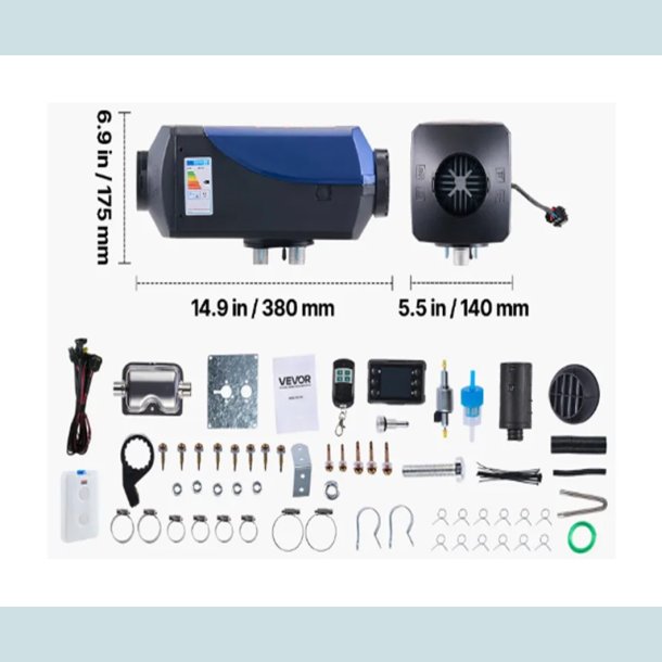 Vevor 8KW 12V/24V Diesel-Luftvarmer.