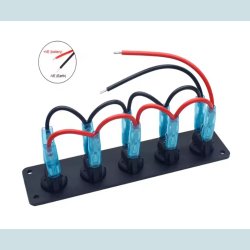 El Panel 12/24V  5 kontakter med lys