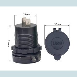 Cigarstik Enkelt, 12-24V Stnktt, med Voltmeter