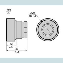 Trykknap, R�d  ZB2- serie