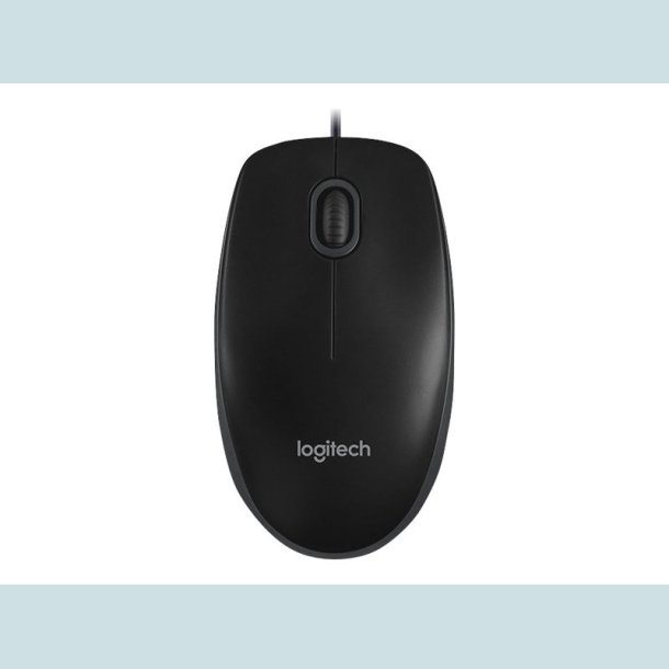 Logitech B100 Optical USB Mouse Black m/kabel