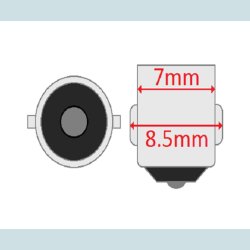 LED-lampe, BA7s, 24V, Hvid