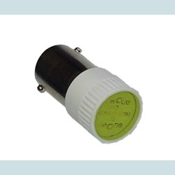 LED-lampe, BA9s, 230V AC, Gul
