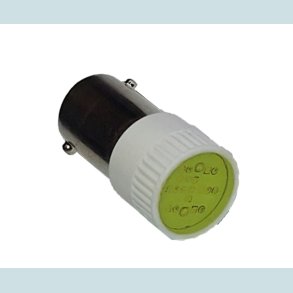LED-lampe, BA9s, 230V AC, Gul